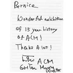 MD of ACM, GH Tan & Bernice Wong